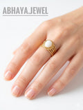 White stone ring