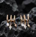 Anti tarnish golden stud earrings