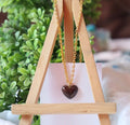 Rose petal resin pendant with chain