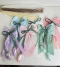 Bow tulip hair clips